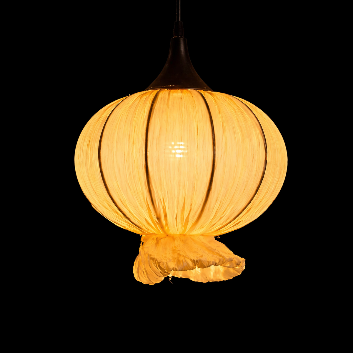 LunaBloom Pleated Fabric Pendant Light
