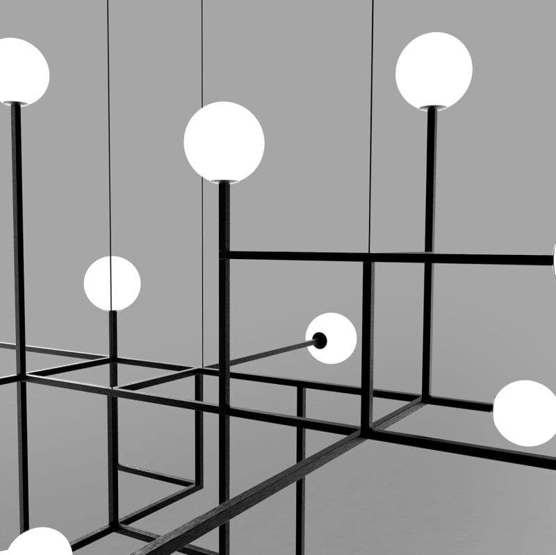 Cosmic Symphony Glass Globe Chandelier