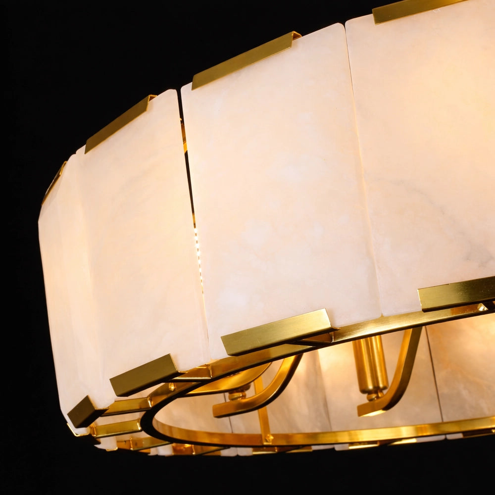 Aurestone Marble Drum Chandelier