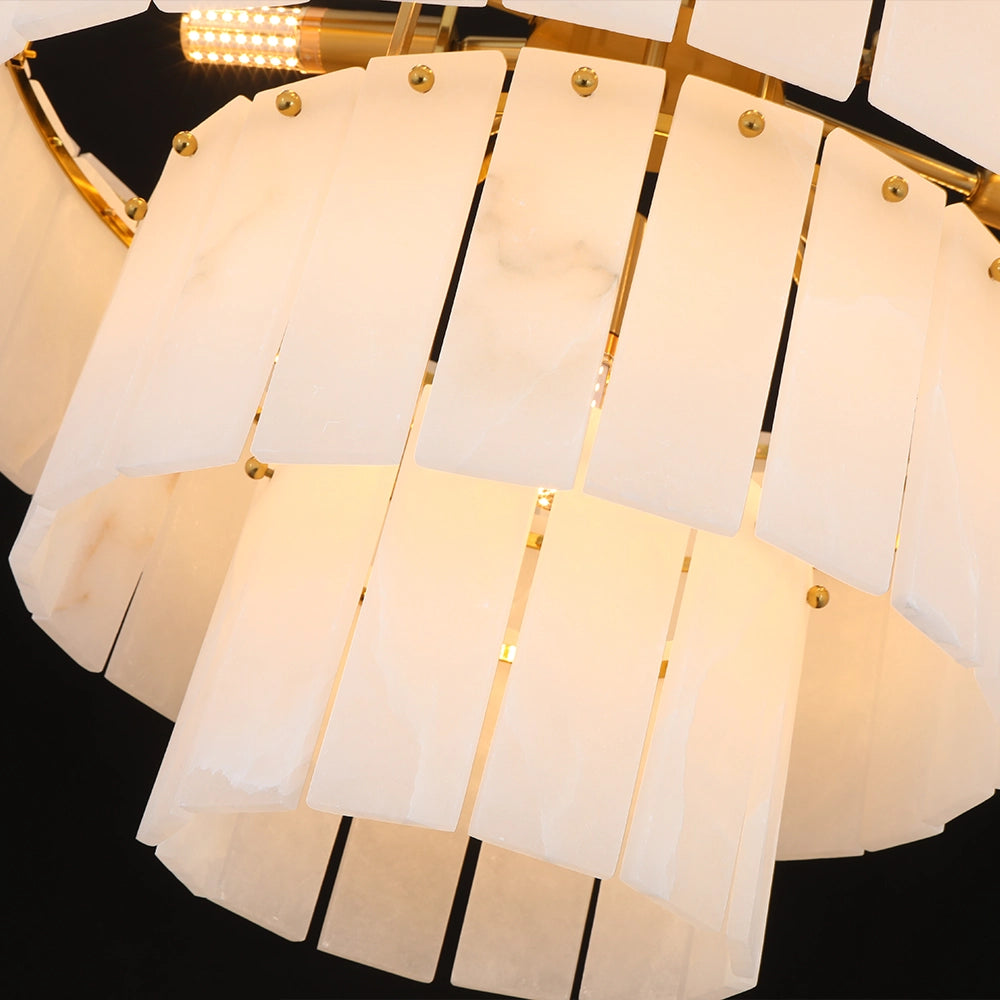 Cascara Tiered Marble Chandelier