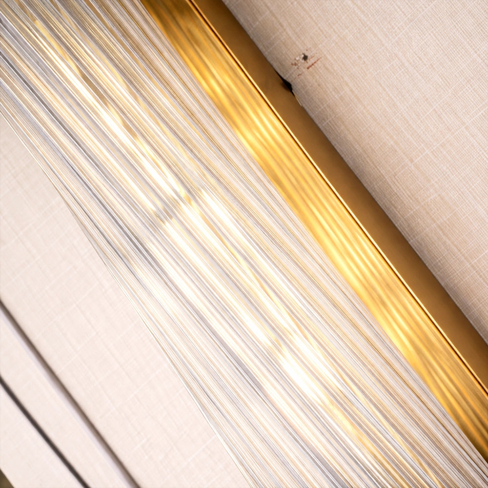 Modern Ribbed Glass Brass Wall Light