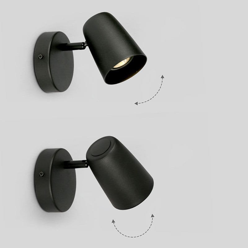 Sculpted Chic Black Wall Lamp