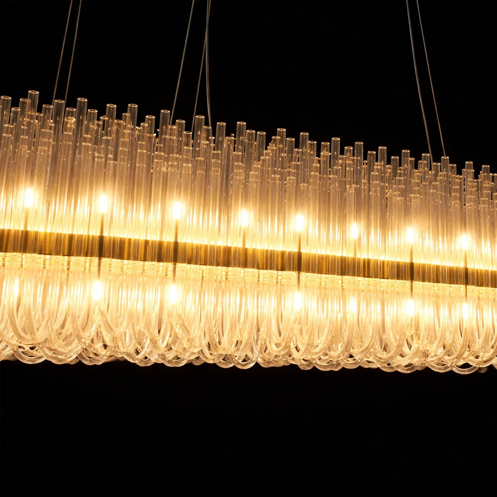 Linear Acrylic Tube Bar Chandelier