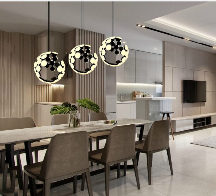 Moon Globe LED Inbuilt Chandelier