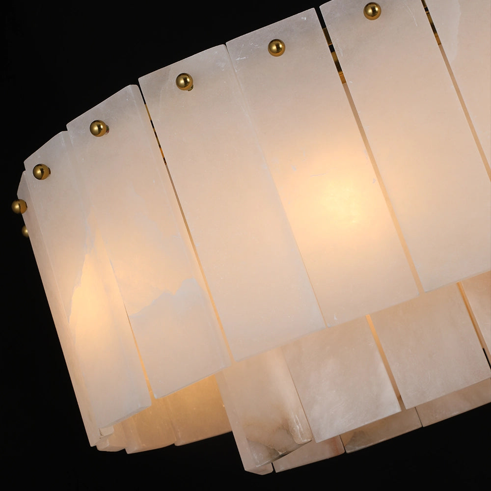 Serenity Marble Rectangle Chandelier