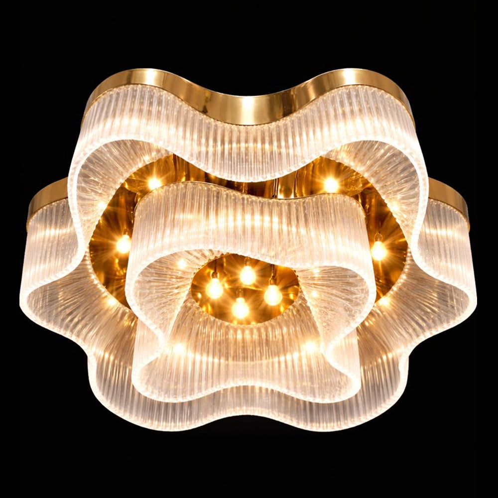 Tidal Wave Undulation Chandelier