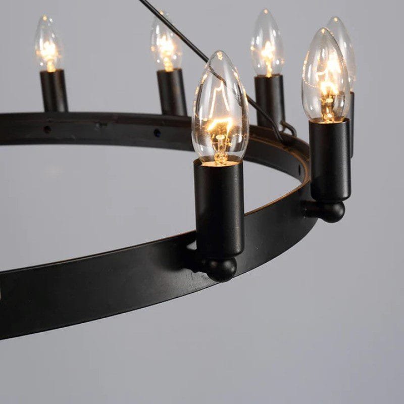 Twin Tier Iron Chandelier