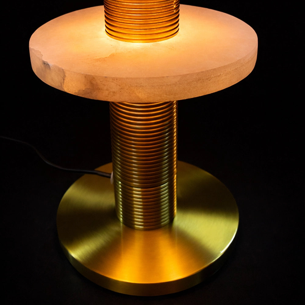 Aurelius Marble Halo Table Lamp