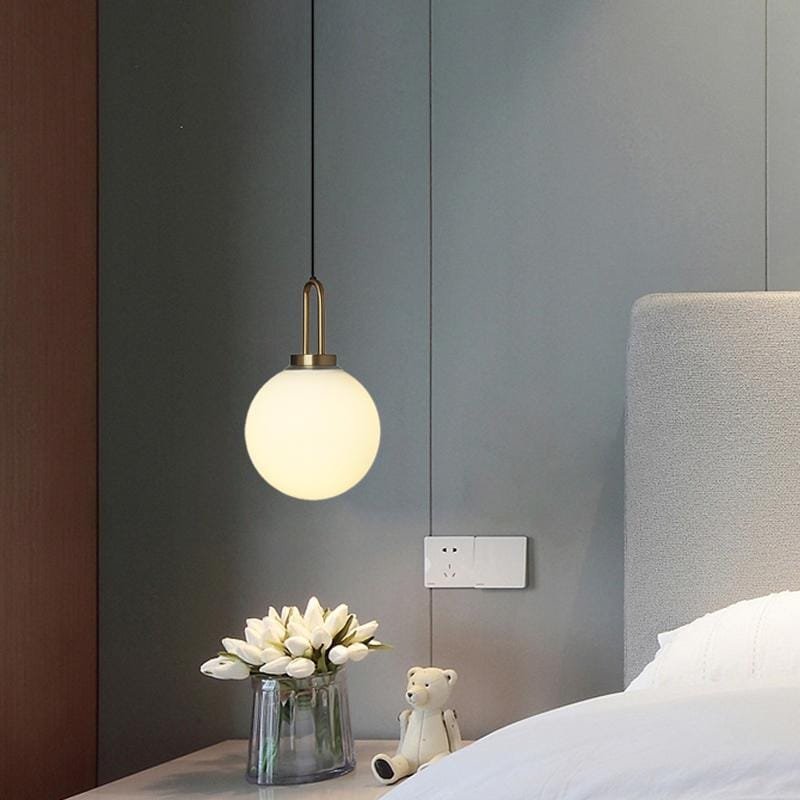 Full Moon Arc Glass Pendant Lamp