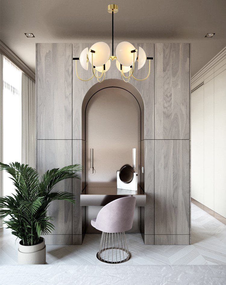 Earmuff Glass Chandelier