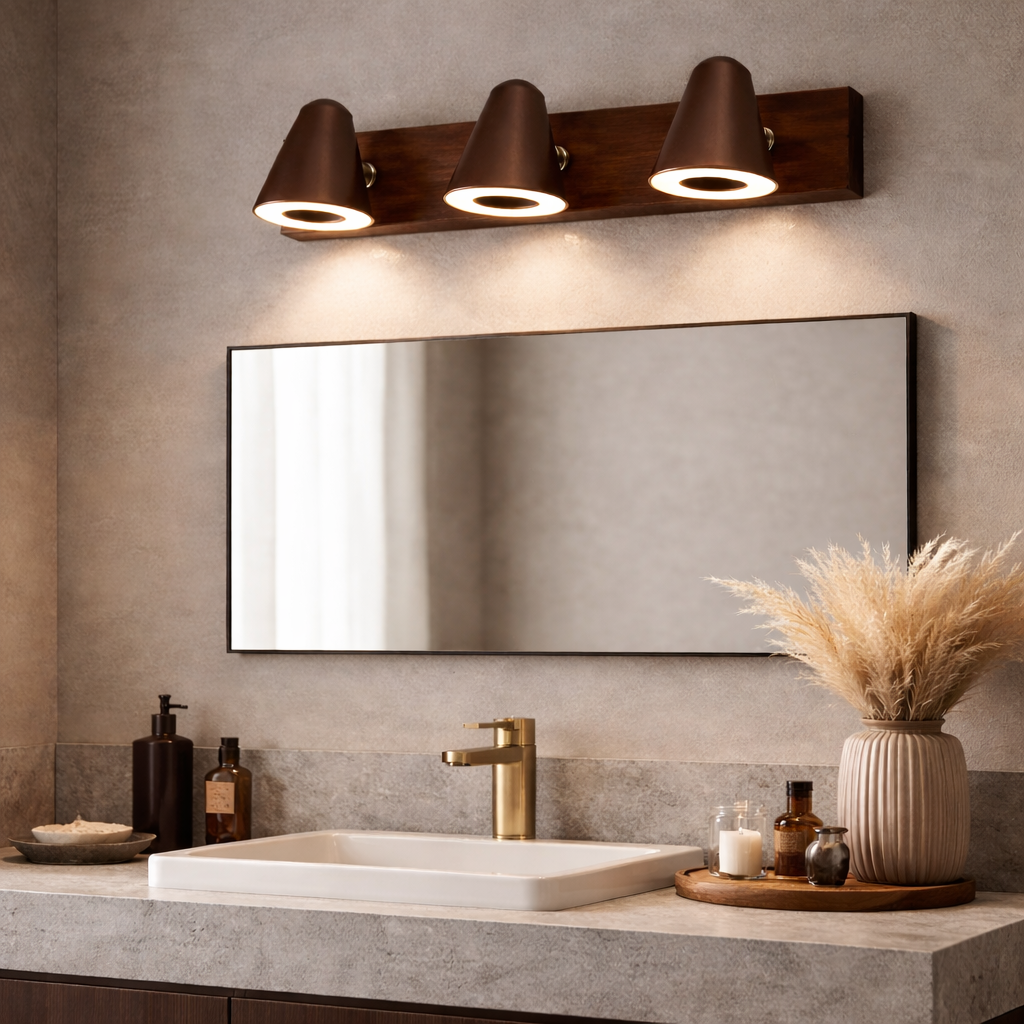 3-Light Cone LED Wall Sconce