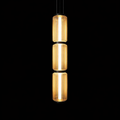 TriLuxe Vertical Ribbed Glass Pendant Light