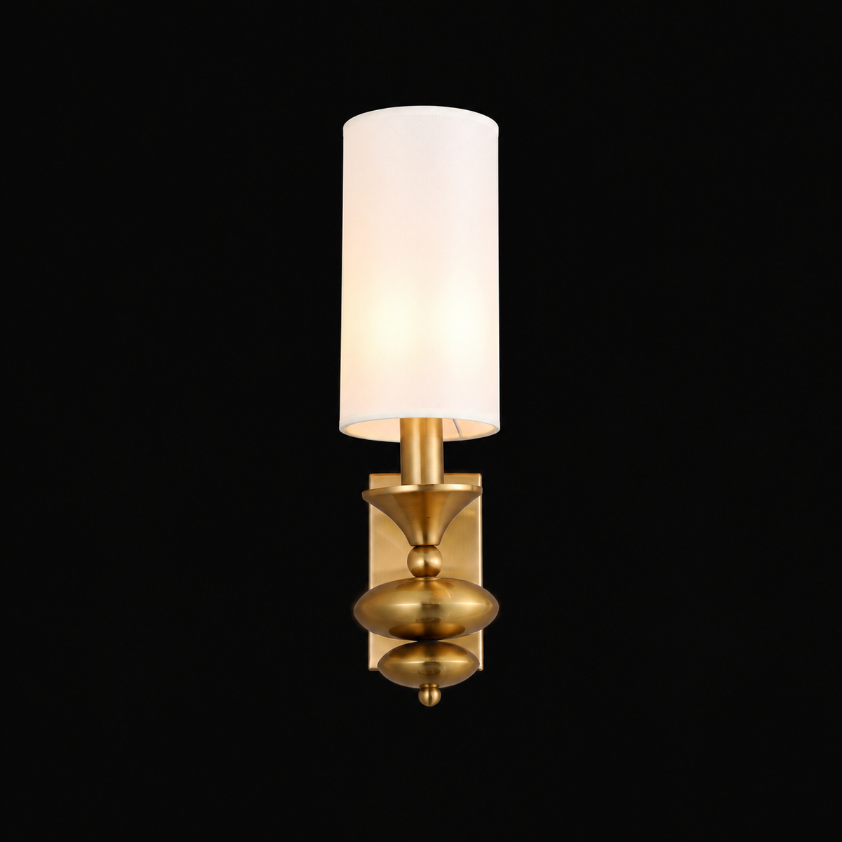 Refine Lumina - Modern Brass Wall Lamp with White Shade