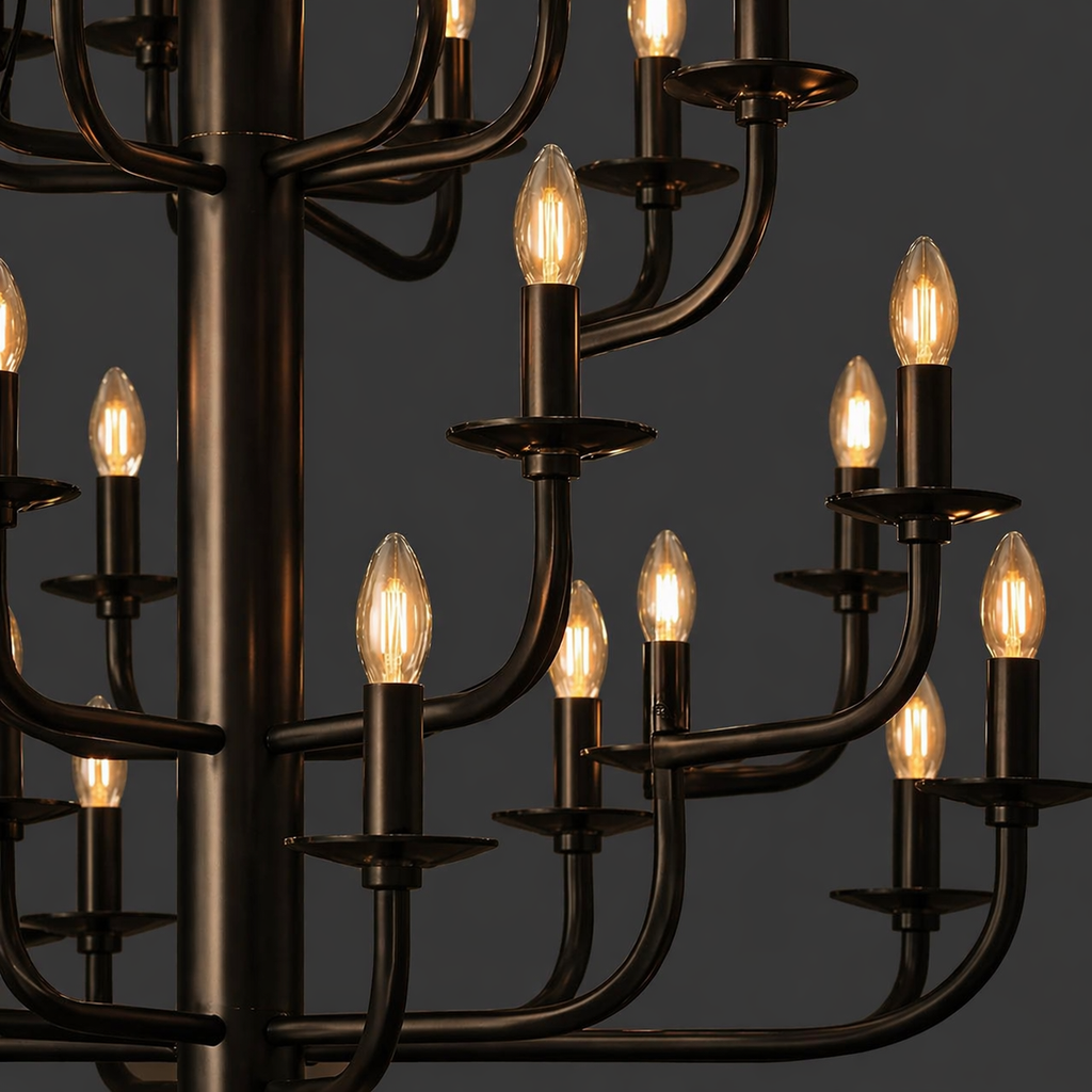 Noir Crest Multi-Tier Chandelier