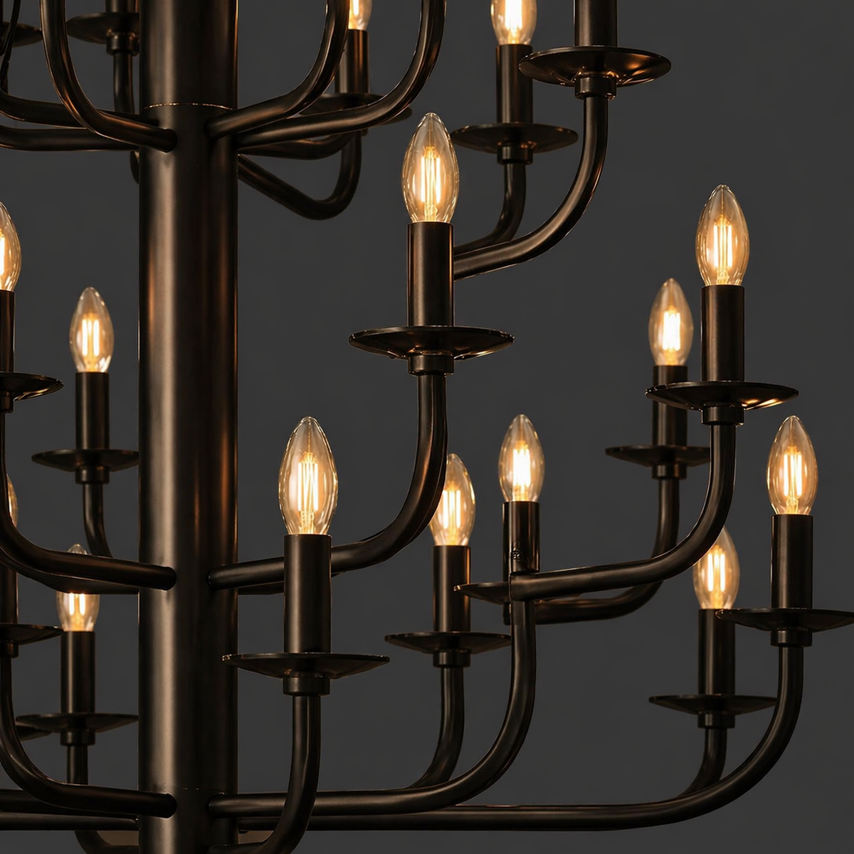 Noir Crest Multi-Tier Chandelier