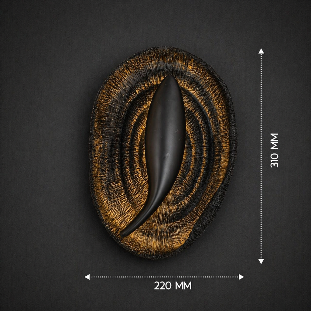 Obsidian Vortex Ember Disc Wall Light