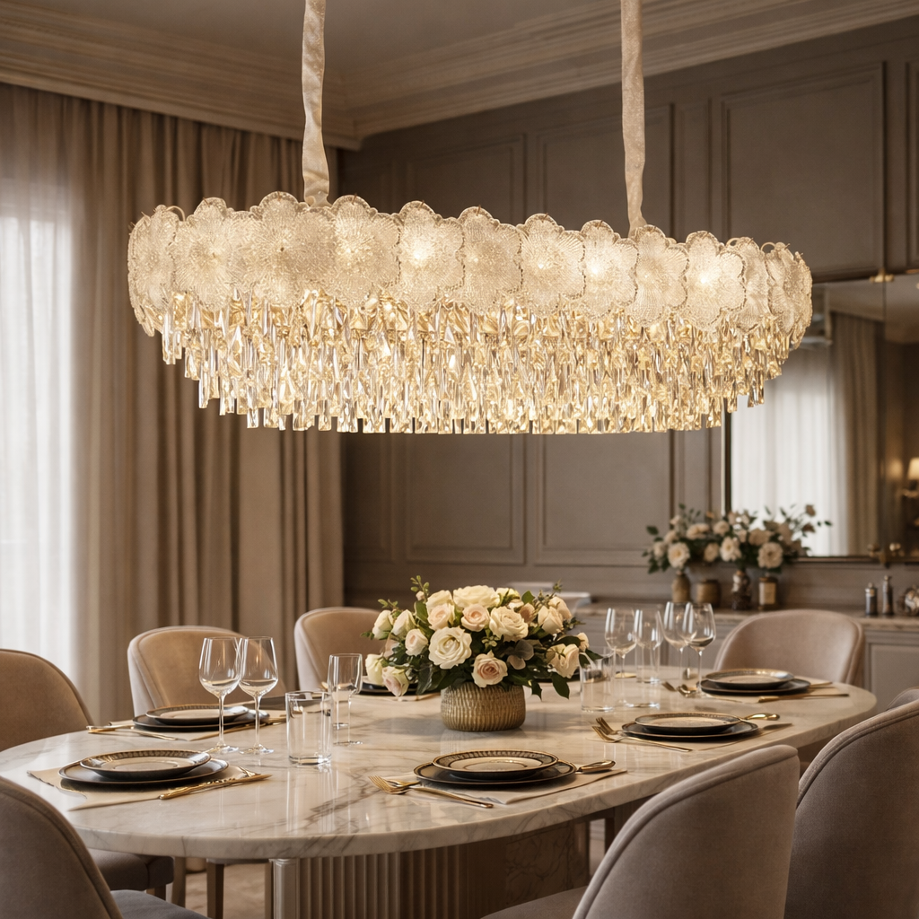 Elara Crystal Bloom Chandelier