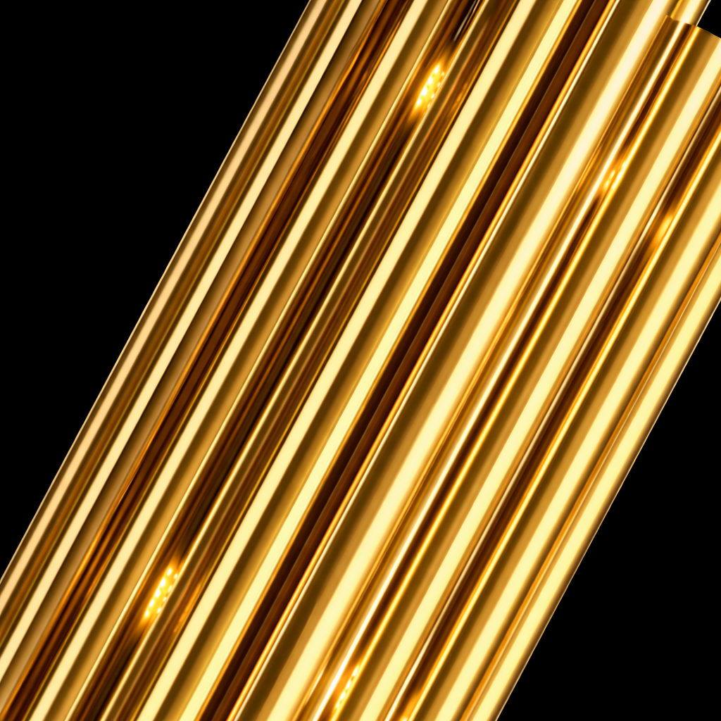 Vertical Gold Rod Wall Light