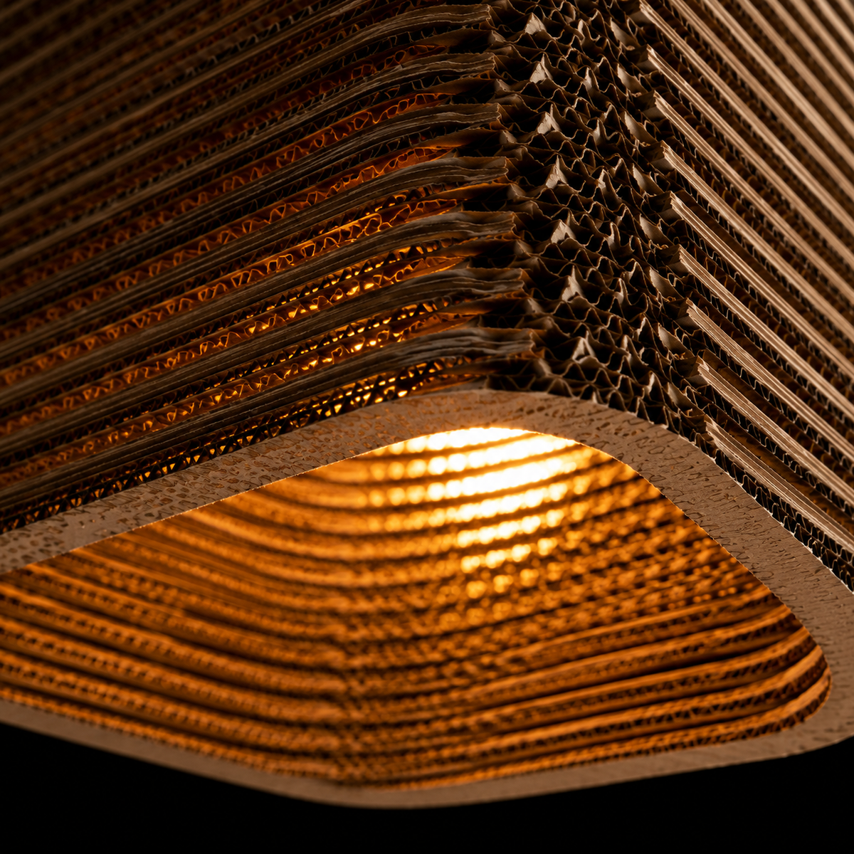 Terra Cube Geometric Textured Pendant Light