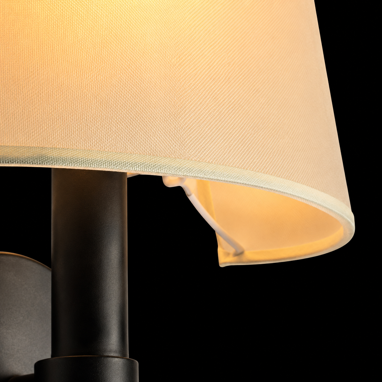 Noir Elegance Fabric Wall Sconce