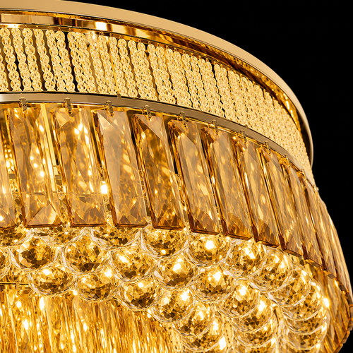 Luxury Round Crystal Flush Mount Chandelier