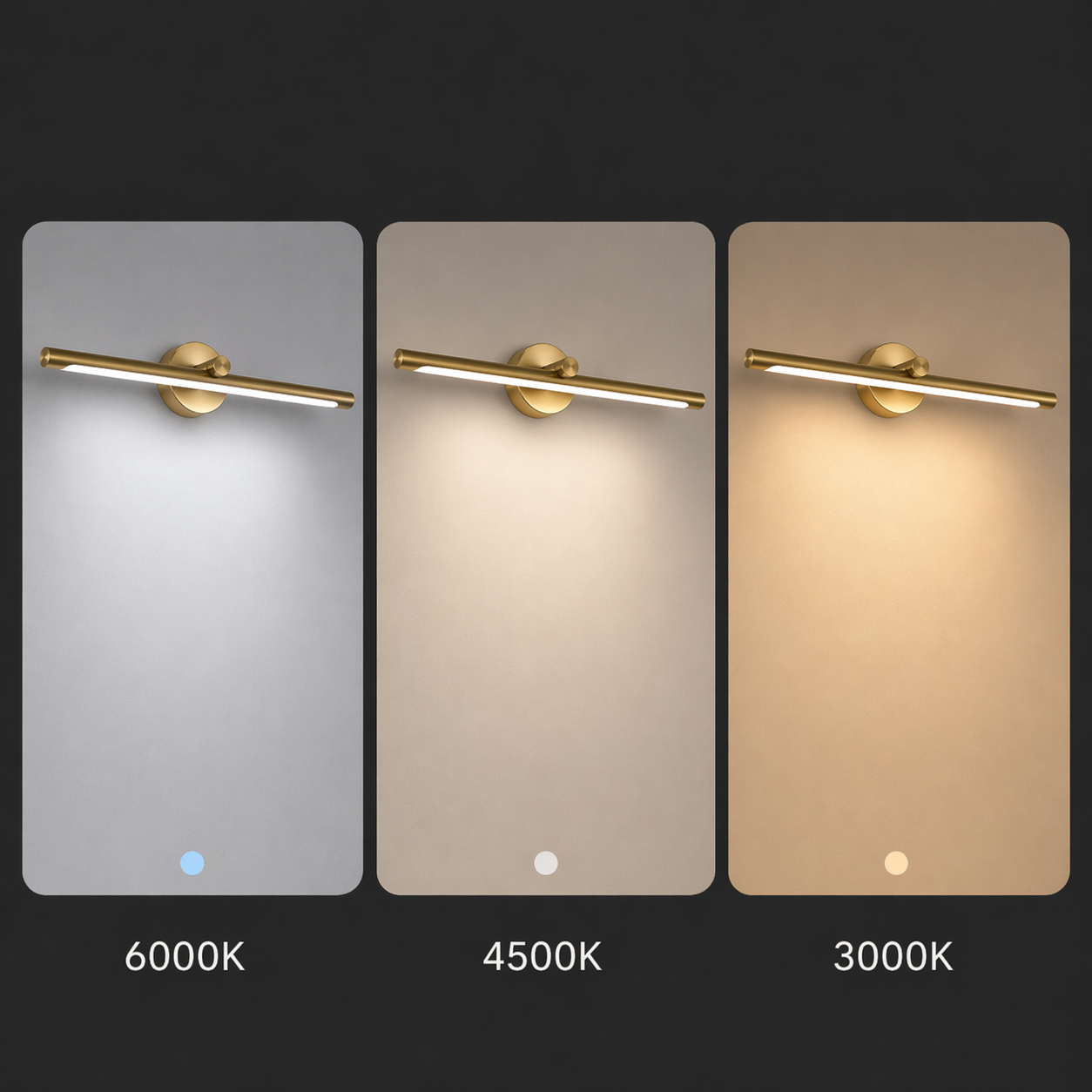 Liora Gold Linear Mirror Lamp