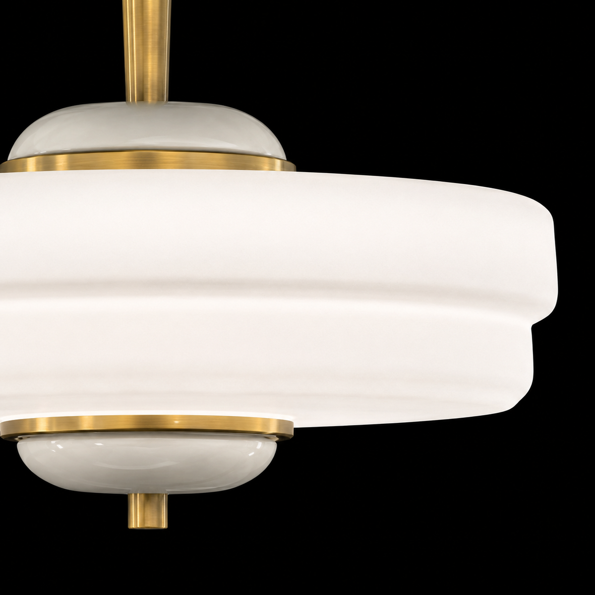 Aurelia White & Gold Disc Pendant Light