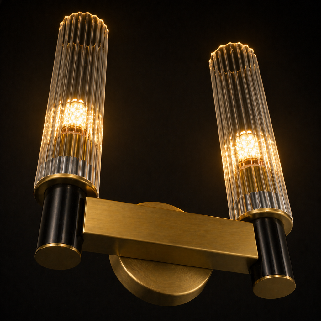 Aurum Reed Twin Wall Sconce