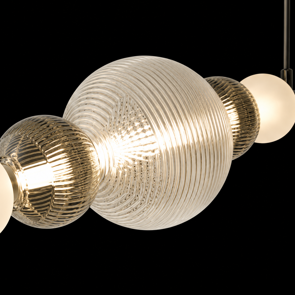 Celestial Orb Linear Glass Pendant Light