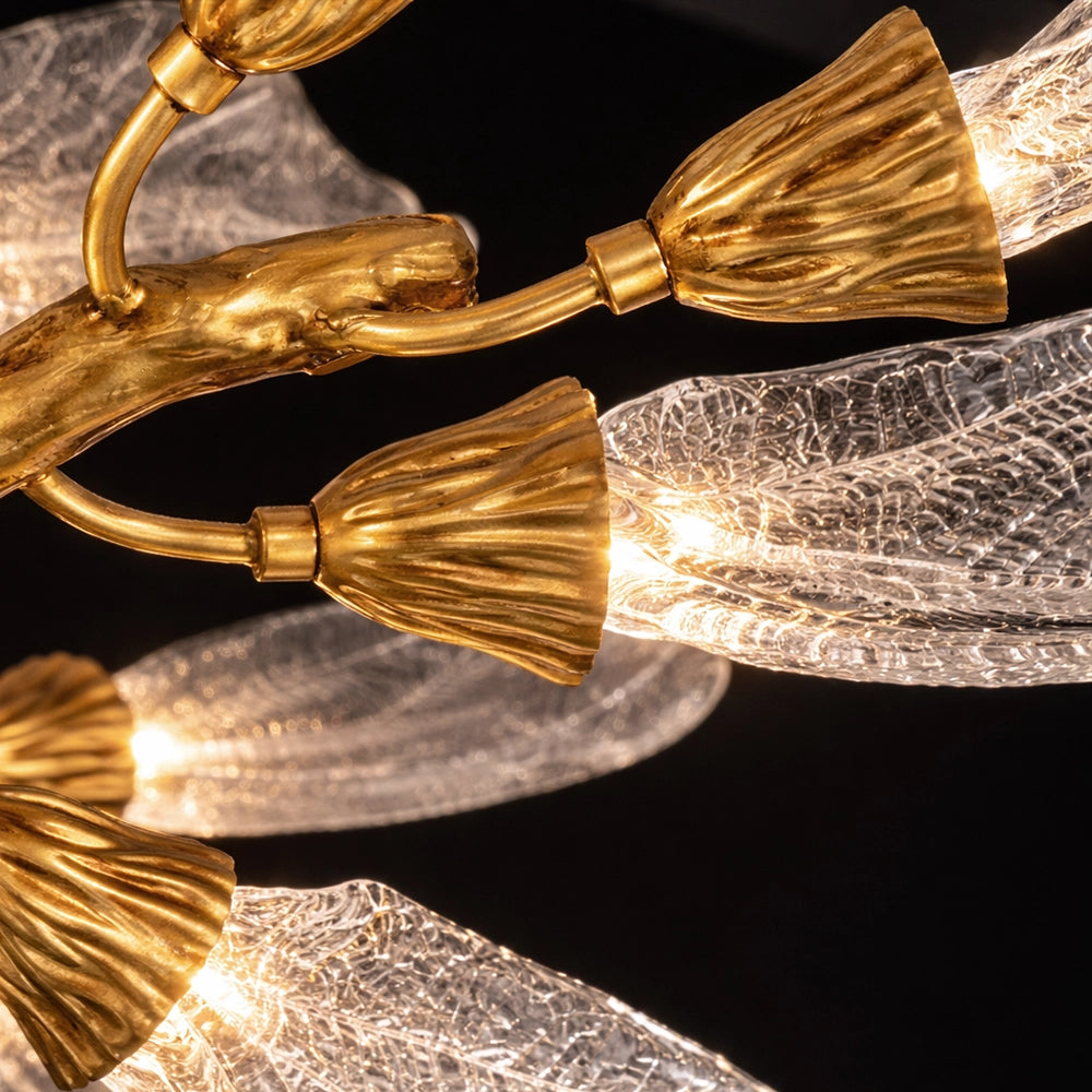 Gilded Zephyr Leafburst Chandelier