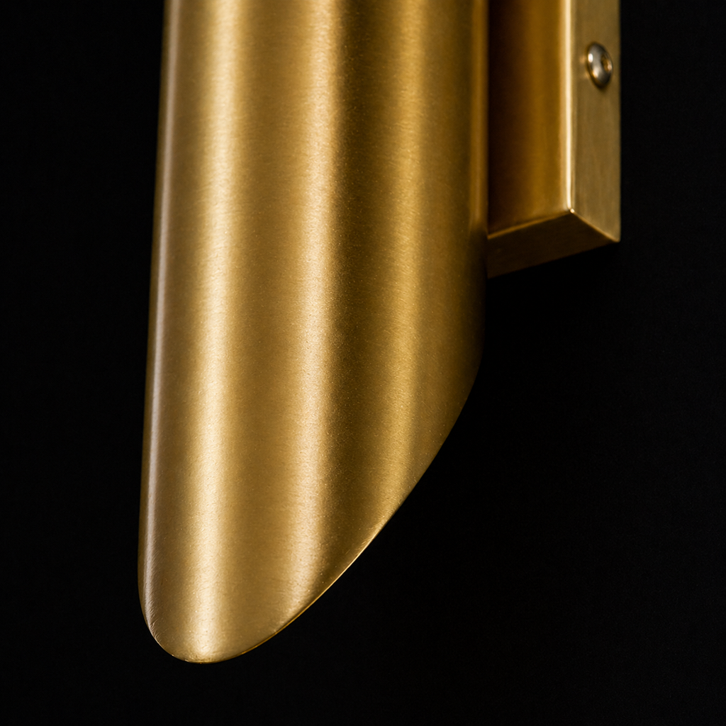 Solenne Reed Brass Wall Sconce
