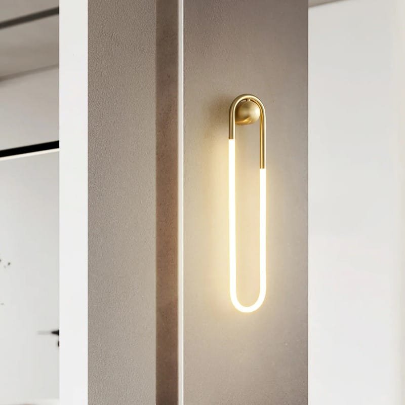 The Oval Linear Gold LED Wall Lamp