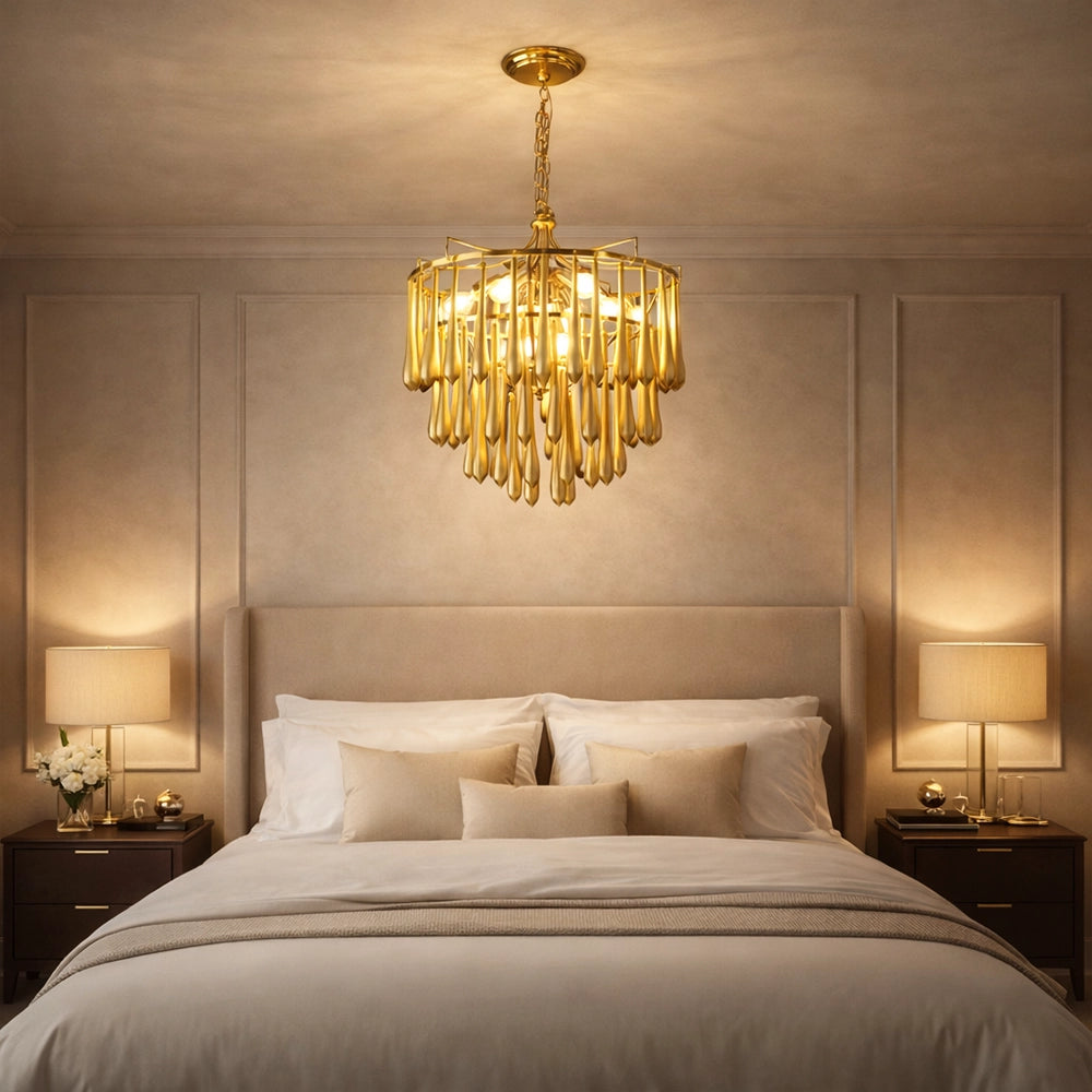 Zyrelith CrownDrop Gold Chandelier