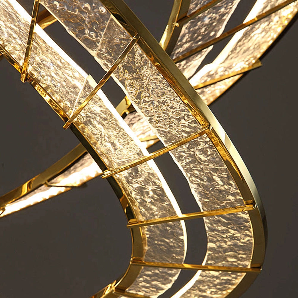 Golden Vortex Shard Chandelier