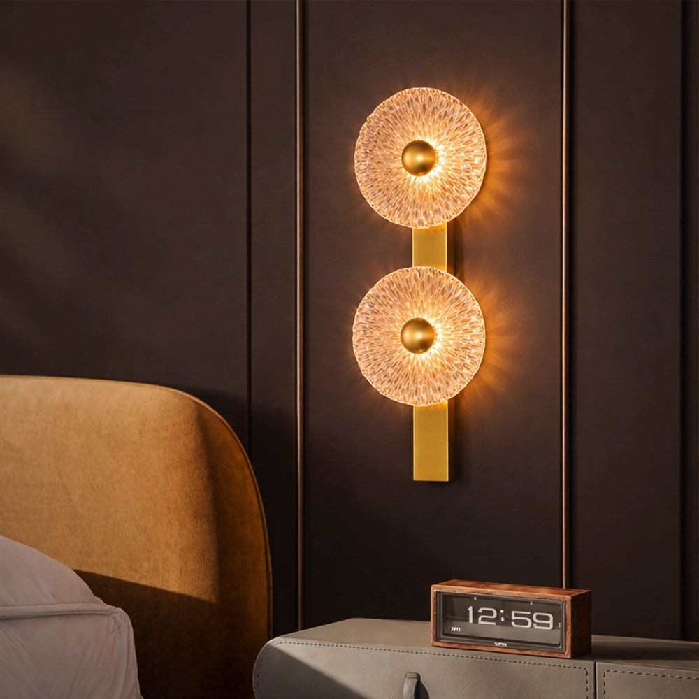 Celestia Duo Textured Glass Wall Light