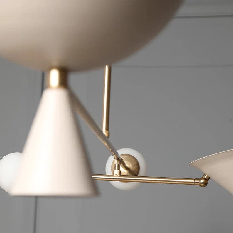 Neutral Bowl Beige Chandelier