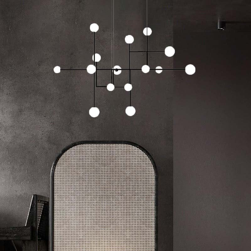 Cosmic Symphony Glass Globe Chandelier