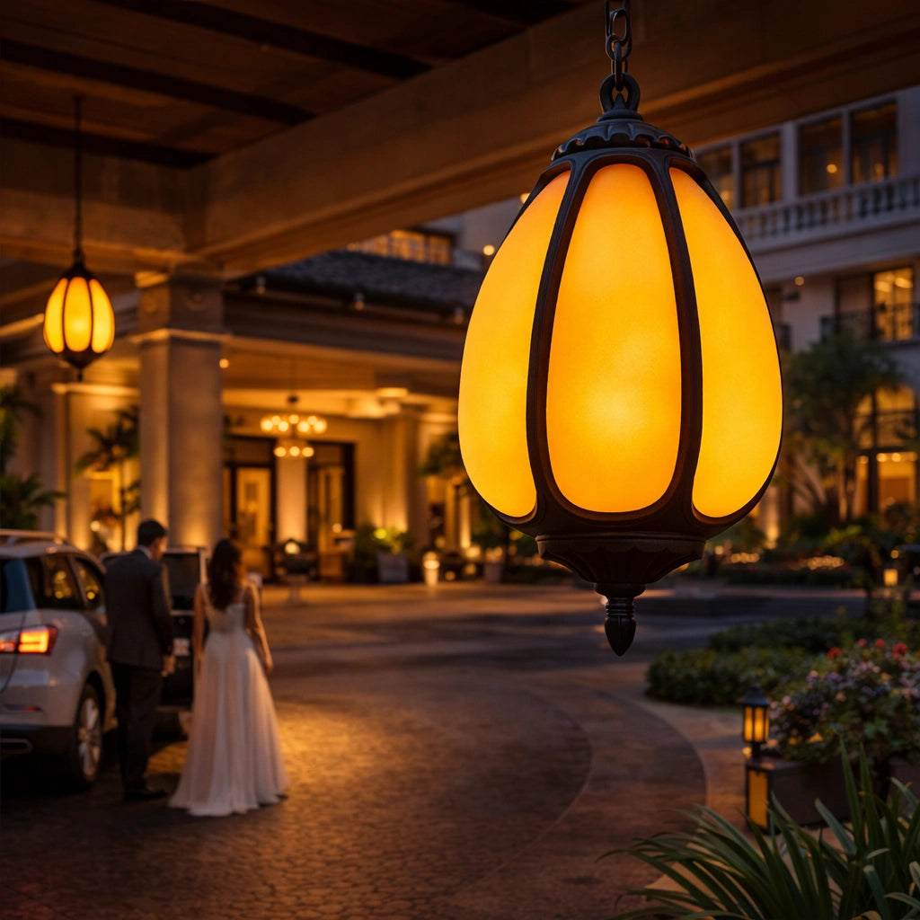 AmberBloom Hanging Lantern Light