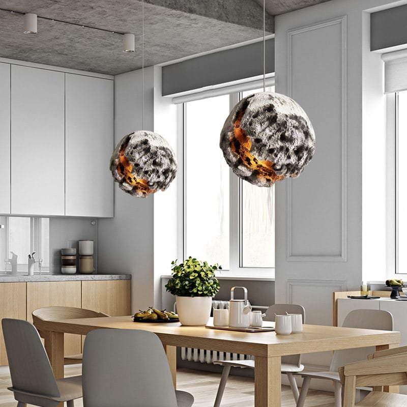 Molten Meteor Resin Pendant Light