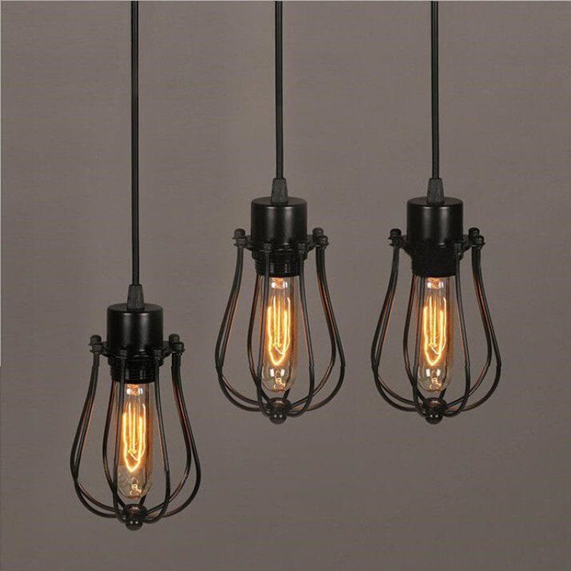 Classic Edison Iron Pendant Light