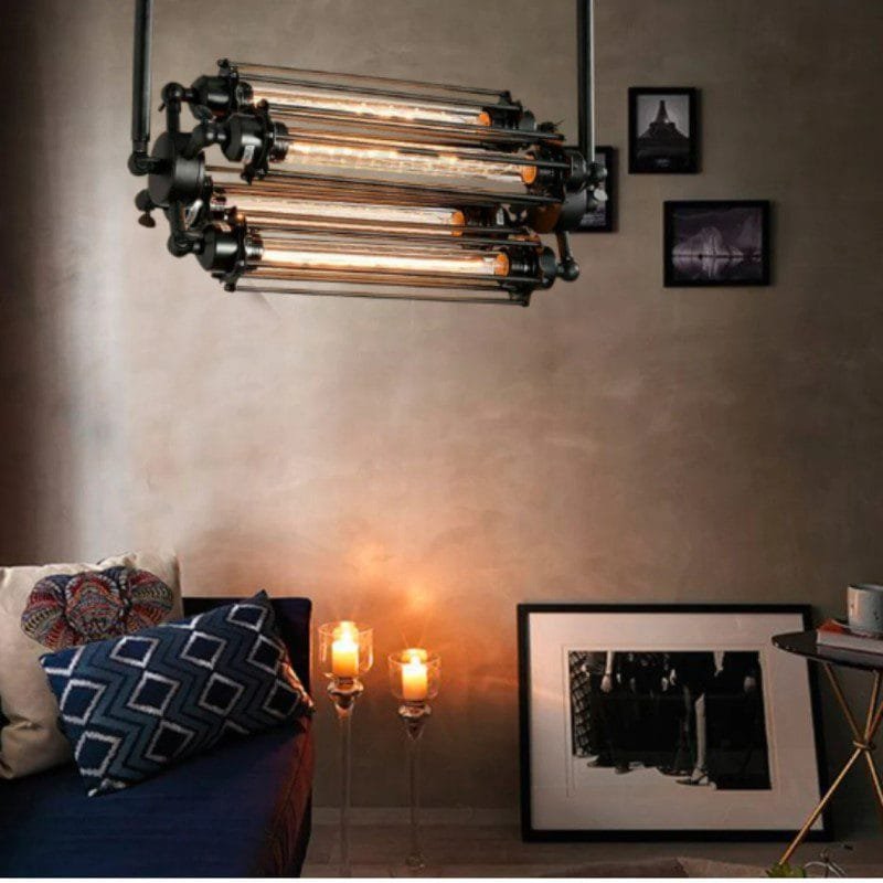 Rustic Refuge Parallel Iron Pendant Light