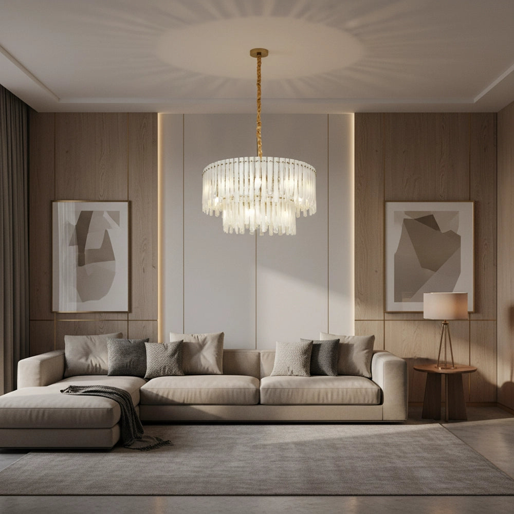 Ivora Tiered Glass Chandelier