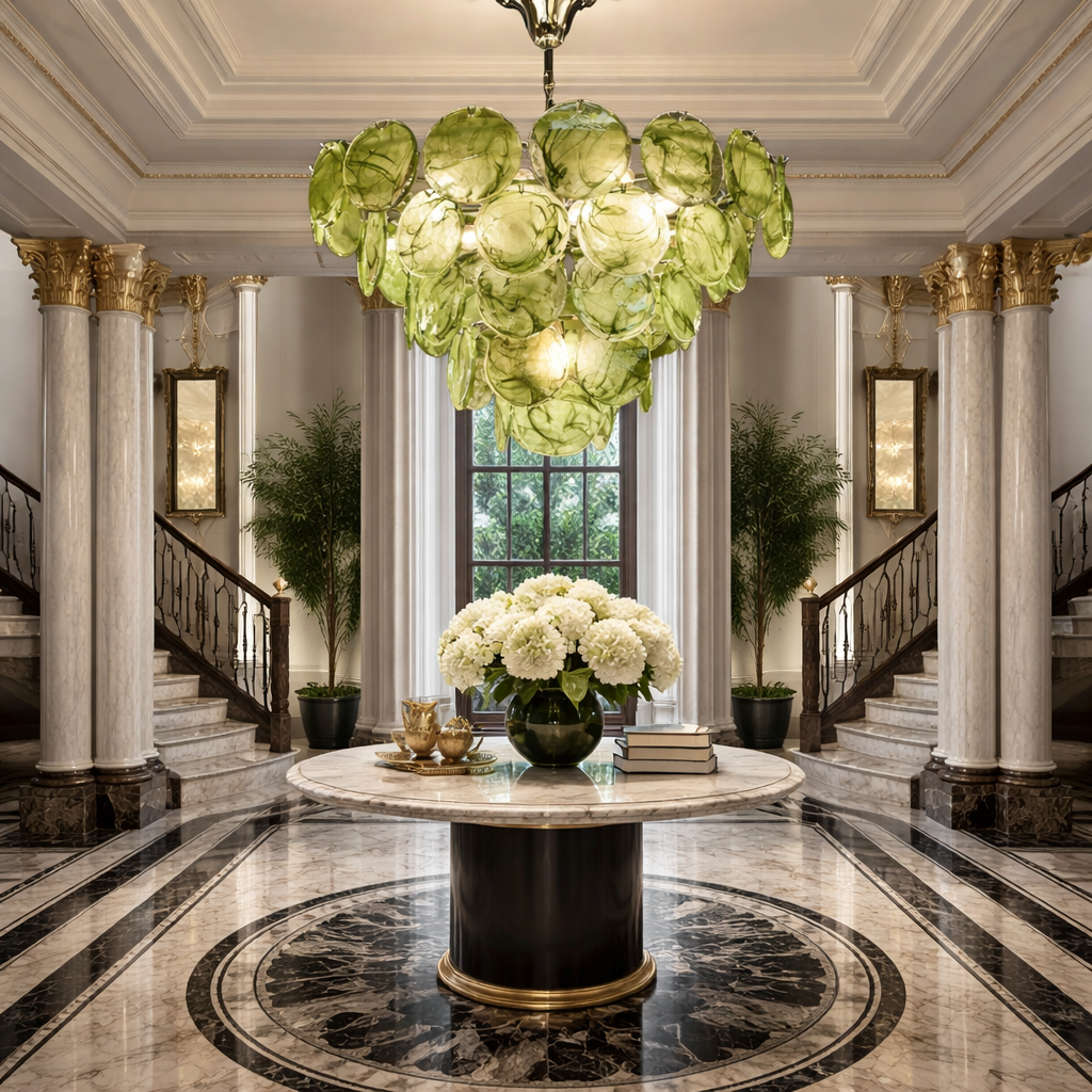 Verdant Halo Disc Chandelier