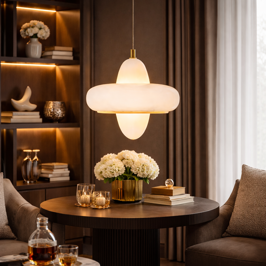 Veloura Haloform Opal Pendant Light