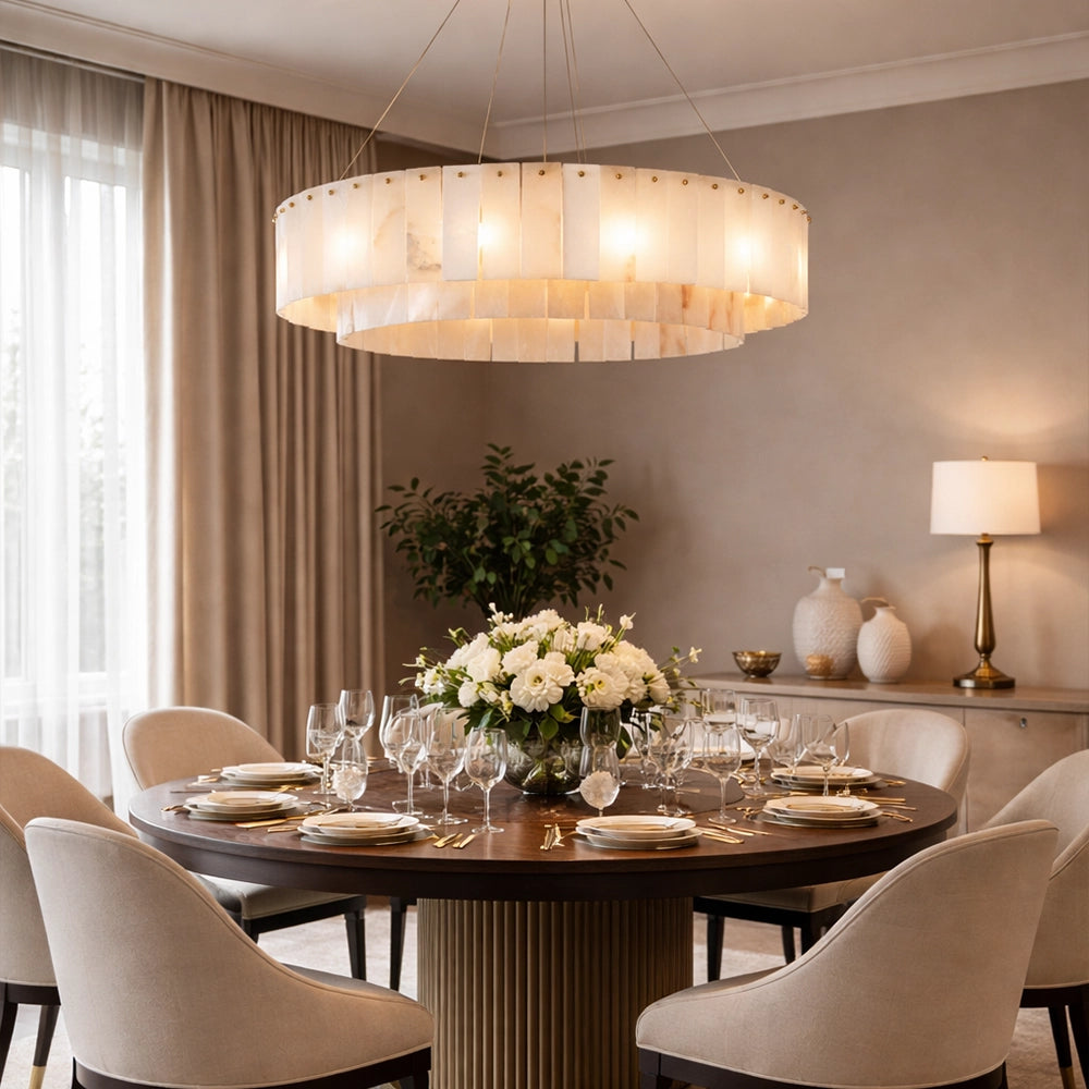 Serenity Marble Circular Chandelier