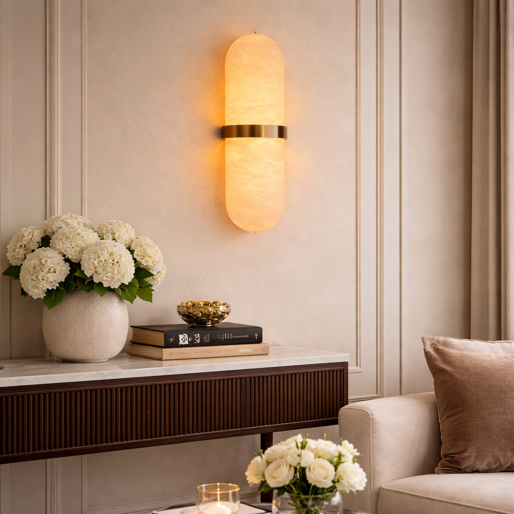 Auralis Capsule Marble Wall Sconce