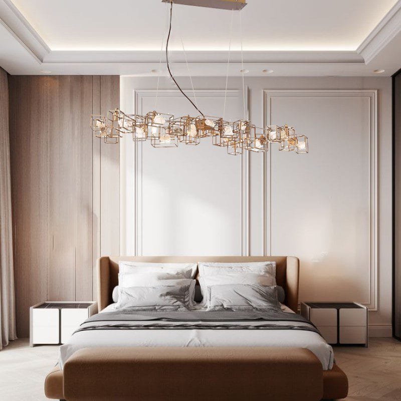Highland Arc Linear (Iron, Stone) Chandelier
