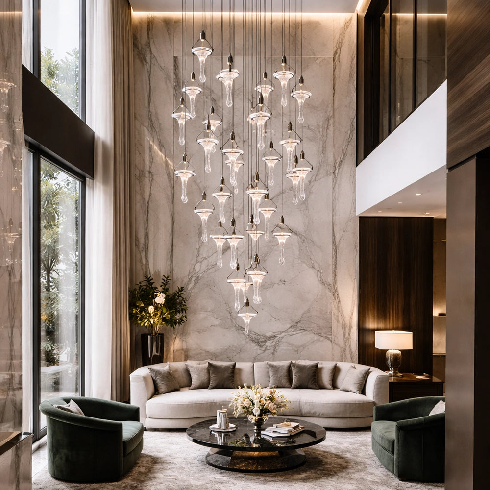 Aurora Cascade Crystal Pendant Chandelier
