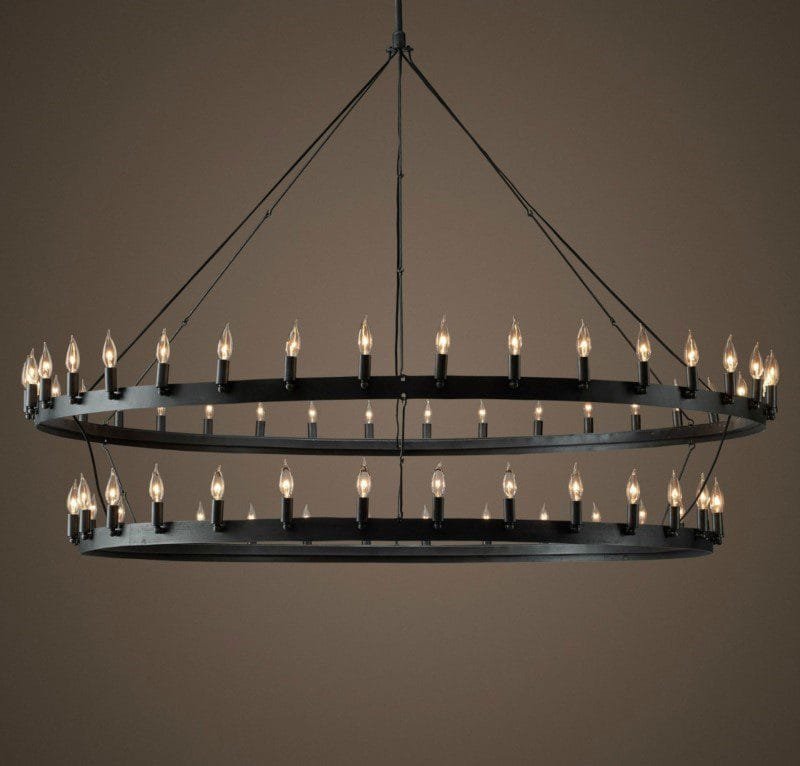 Twin Tier Iron Chandelier