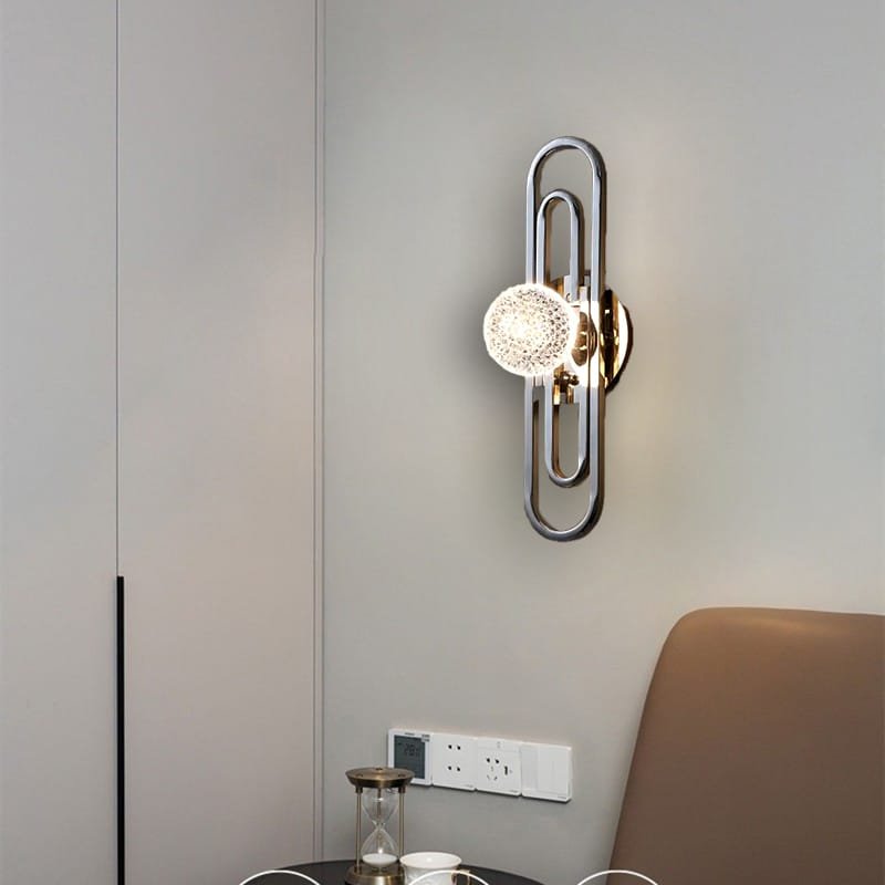 Sylvan Serenity (Curved)Chrome Wall Sconce
